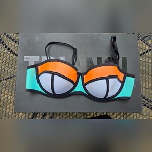 Triangl Swimwear Orange and Green Bikini
